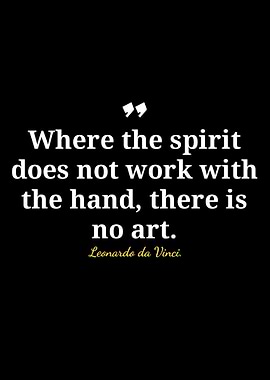 Leonardo da Vinci Art Quote