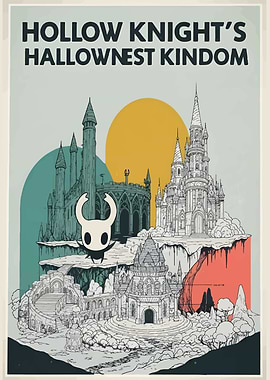 Hollow Knight's Hallownest Kingdom Poster