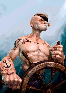 Popeye the Sailor Man Illustration