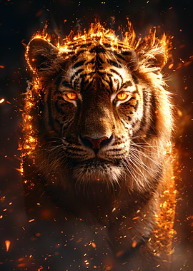 Fiery Tiger Portrait