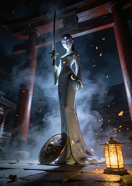 Celestial Warrior in Japanese Setting