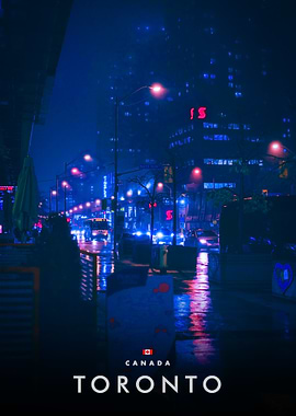 Toronto Canada Night Cityscape