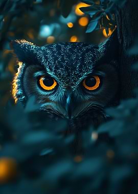 Intense Owl Gaze