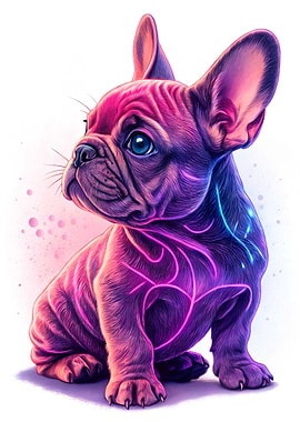 Neon French Bulldog Puppy
