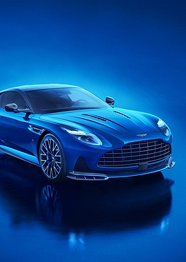 Blue Aston Martin DBS Superleggera