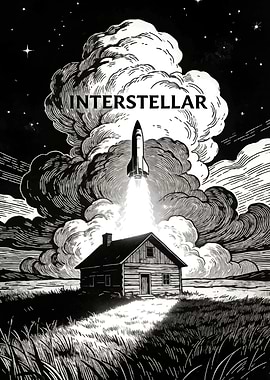 Interstellar Rocket Launch from Farmhouse