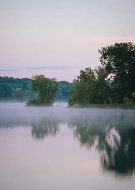 Misty Lake at Dawn