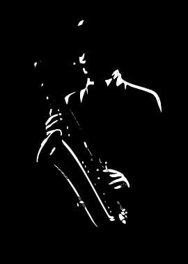 Saxophone Player Silhouette