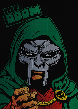 MF DOOM Pixel Art Portrait
