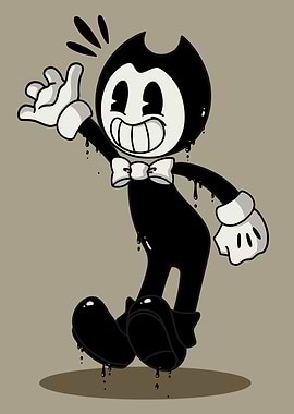Bendy waving cartoon character