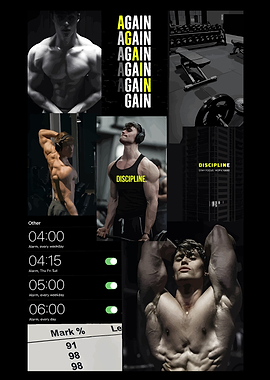 Fitness Motivation Collage