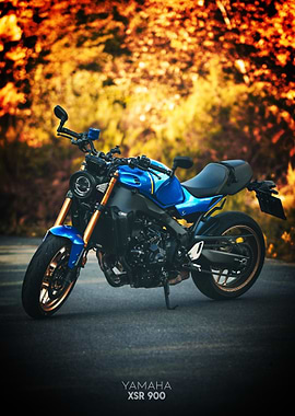 Yamaha XSR 900 Motorcycle Poster