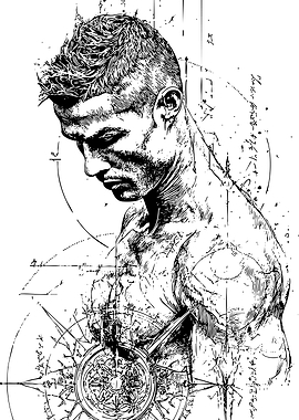 Cristiano Ronaldo Sketch Art