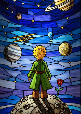 The Little Prince Stained Glass Art