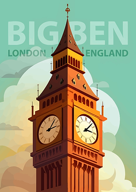 Big Ben London England Illustration