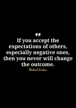 Michael Jordan Inspirational Quote on Black