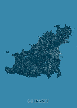 Guernsey Island Map