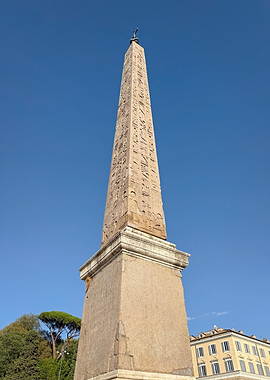 Ancient Obelisk Against a Clear Blue Sky