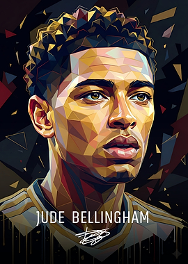 Jude Bellingham Geometric Portrait
