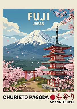 Chureito Pagoda Spring Festival Japan