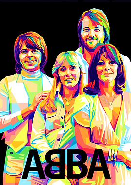 ABBA wpap Pop Art Portrait
