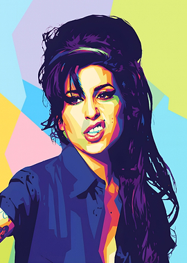 Amy Winehouse Pop Art Portrait