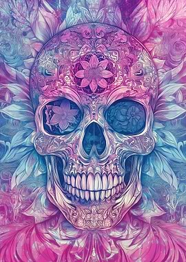 Floral Skull Art