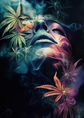 Dreamy Cannabis Woman