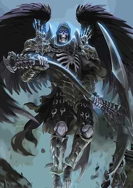 Winged Skeleton Warrior with Scythe