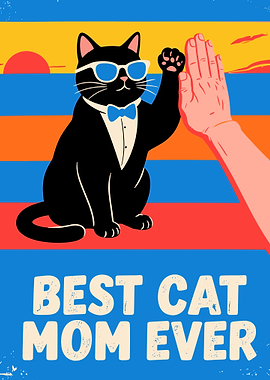 Best Cat Mom Ever Illustration