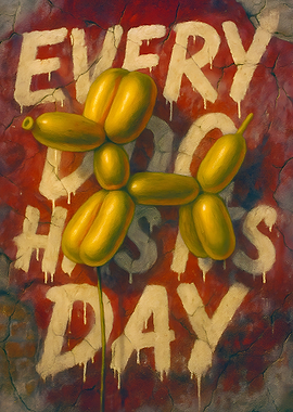 Balloon Dog Graffiti Art