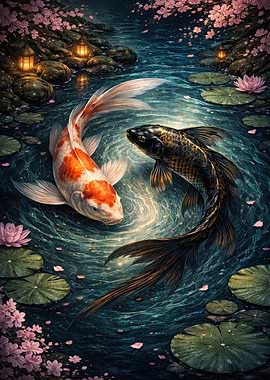 Koi Fish Pond Serenity