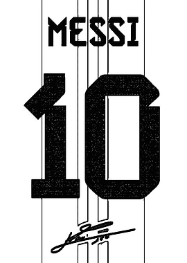 Messi Number 10 Jersey Art