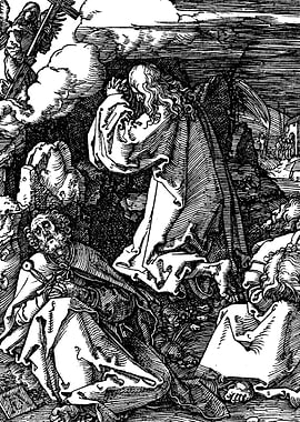 Christ on the Mount of Olives Albrecht Durer Engraving