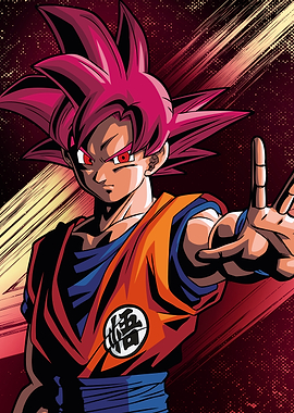 Goku: Super Saiyan God's Portrait