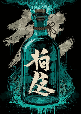 Mystic Bottle with Japanese Kanji