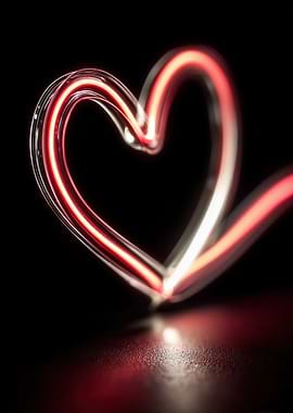 Glowing Heart Light Painting