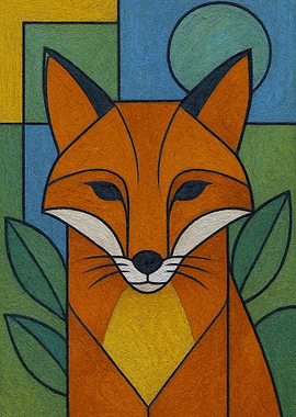 Geometric Fox Portrait