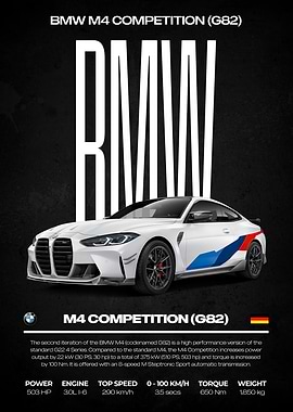 BMW M4 Competition (G82) Poster