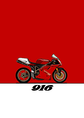 Ducati 916 – Iconic Italian Superbike Art