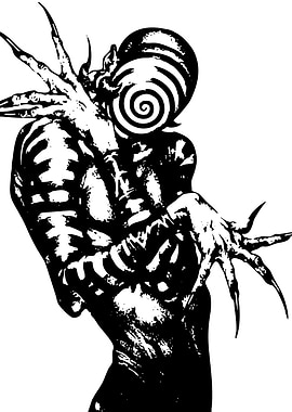 Creepy Spiral Headed Figure