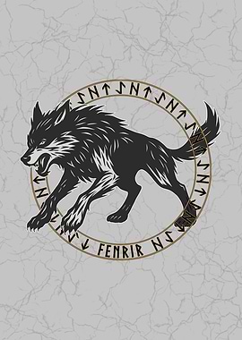 Fenrir Wolf Norse Mythology Symbol