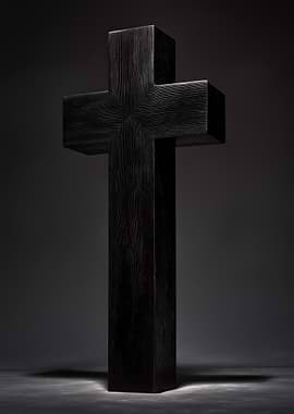 Dark Wooden Christian Cross