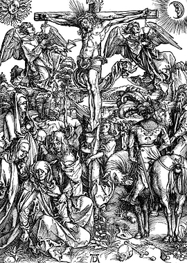 Crucifixion of Jesus Christ Albrecht Durer Engraving