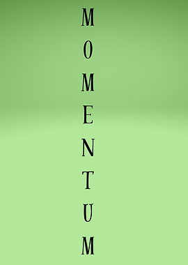 Momentum Text on Green Background