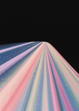 Abstract Pastel Light Beams on Black