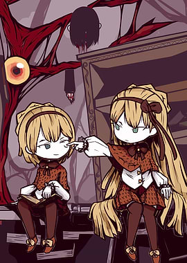 Creepy Cute Twins with Horror Elements