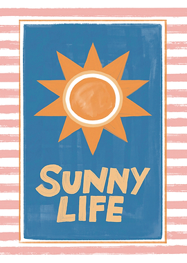 French Retro Sunny Life Illustration