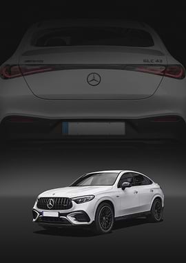 White Mercedes-Benz GLC 43 AMG Coupe