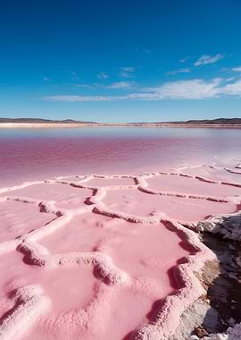 Pink Lake Landscape
